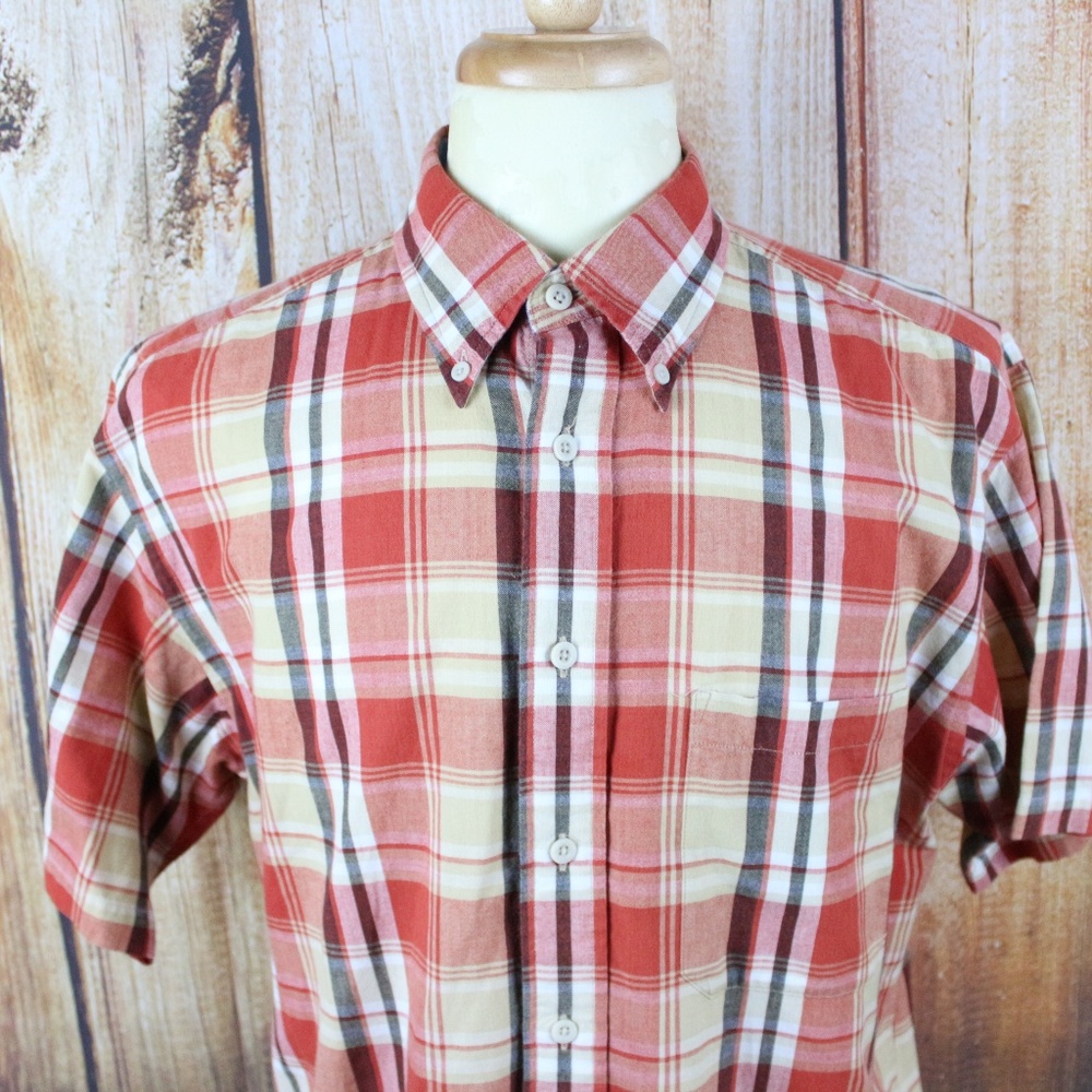 Pendleton Men's Seaside Shirt Orange Plaid